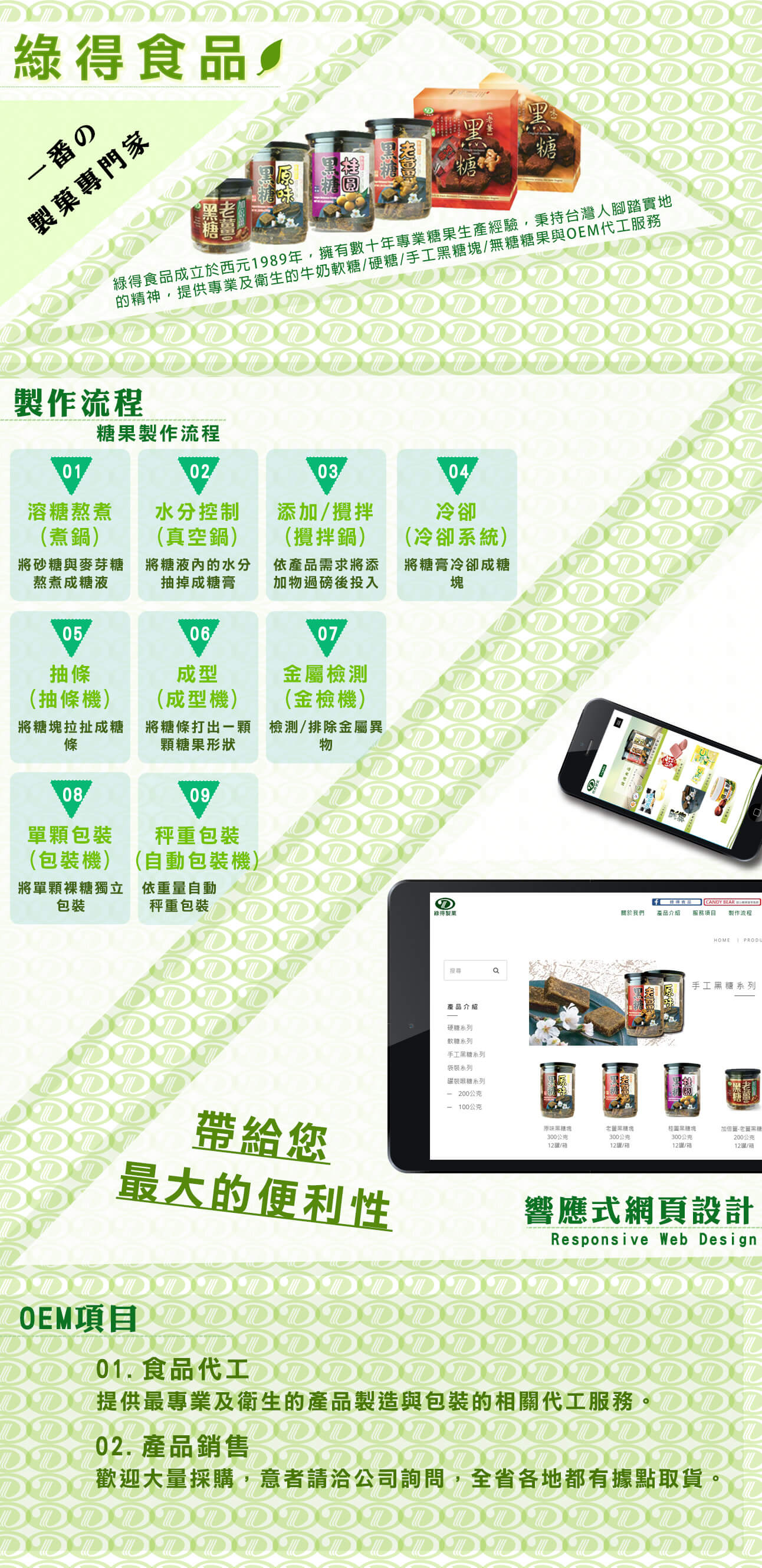 桃園網頁設計-綠得製菓